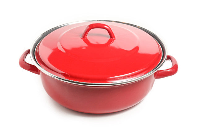 Classica Heavy Gauge Casserole with Lid Red - 22cm