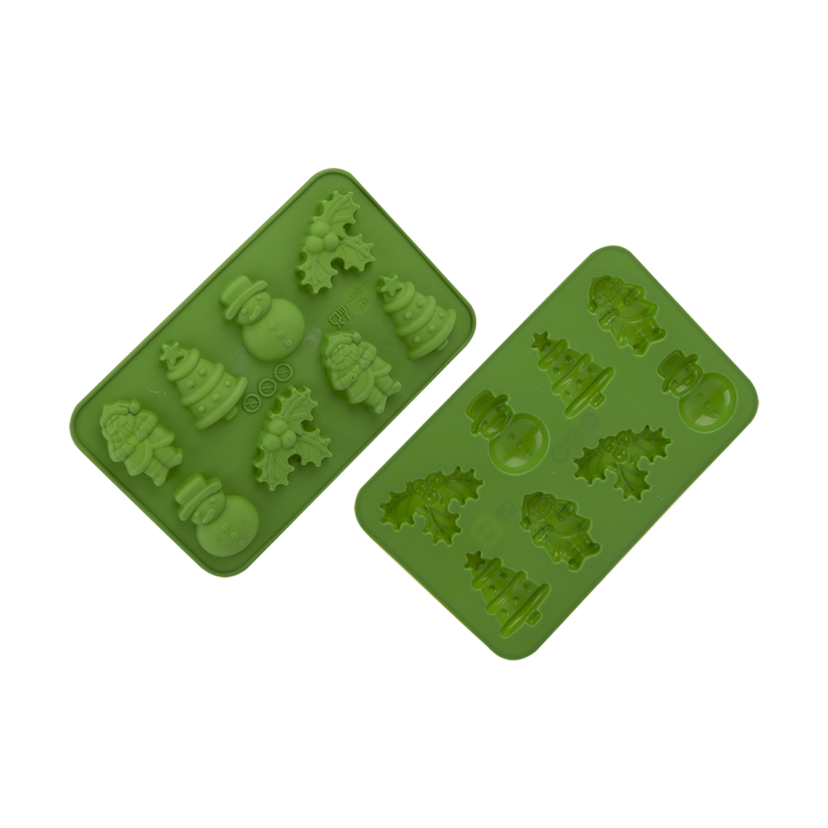 Daily Bake Silicone Xmas 8 Cup Chocolate Mould Set of 2 - Green