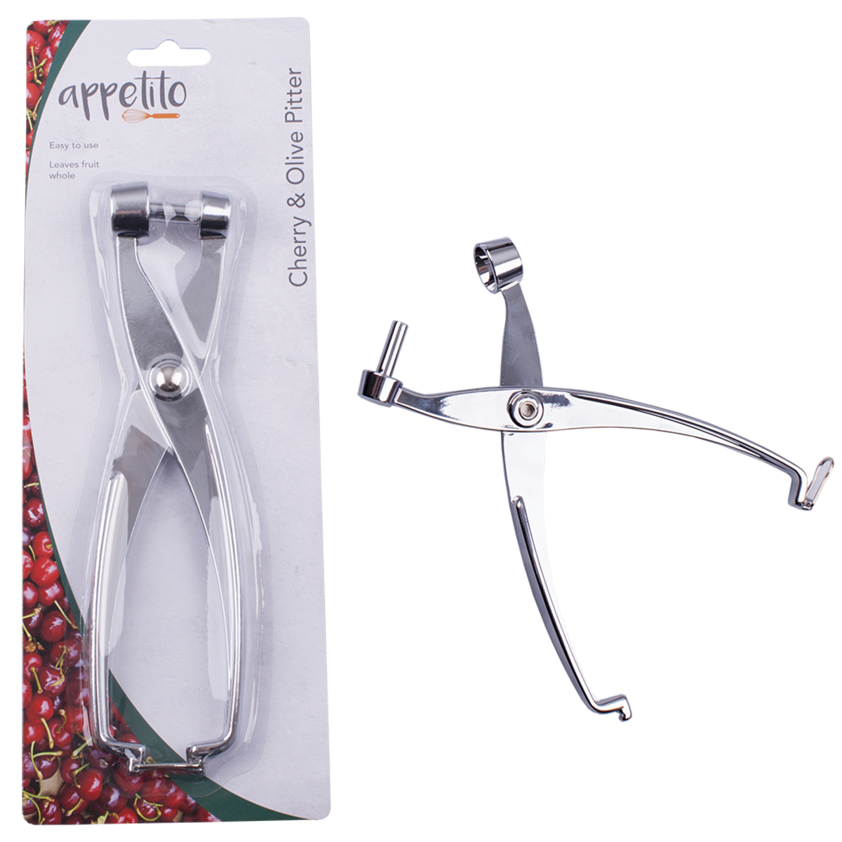 Appetito Cherry & Olive Pitter - Alloy