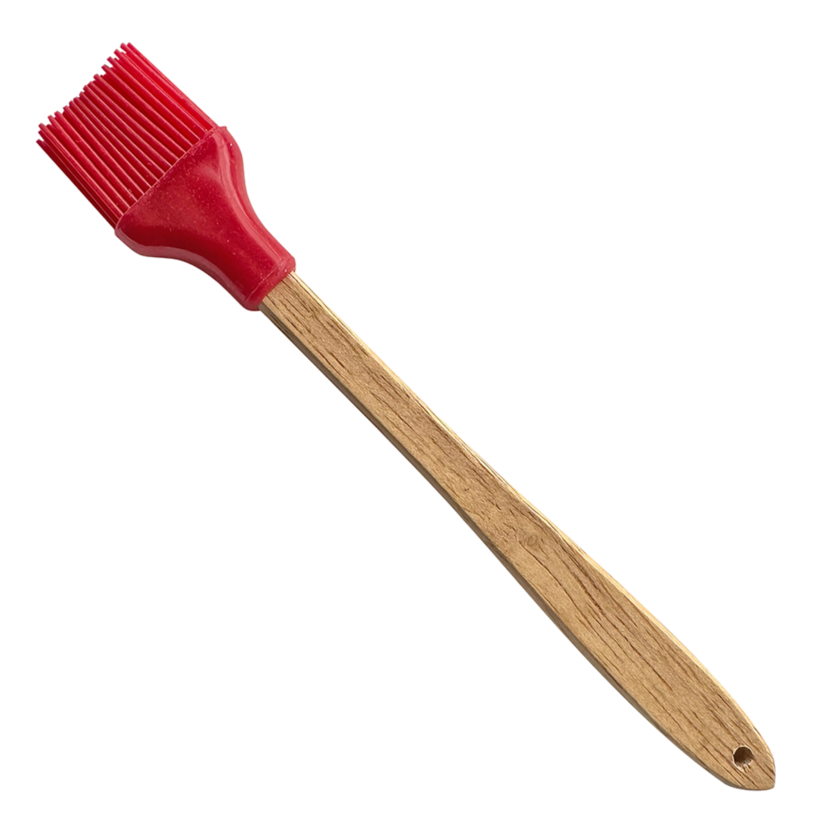 Silicone Pastry Brush with Wood Handle - Red