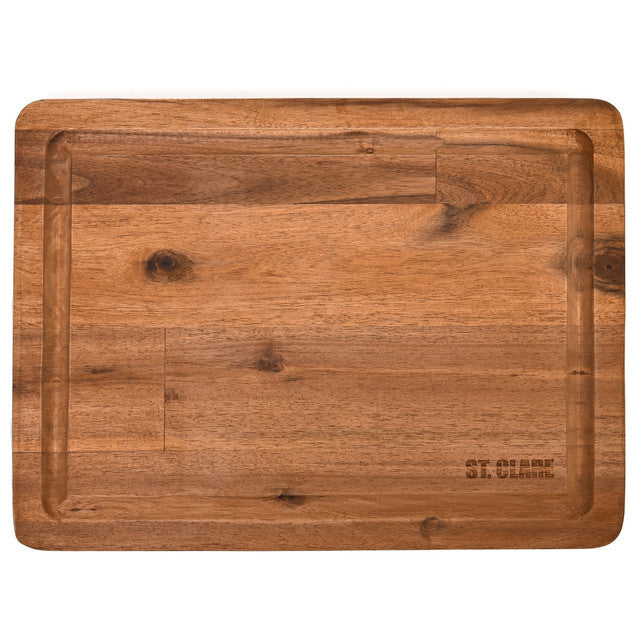 Classica Acacia Reversible Board with Juice Curve - 40x30x3.8cm