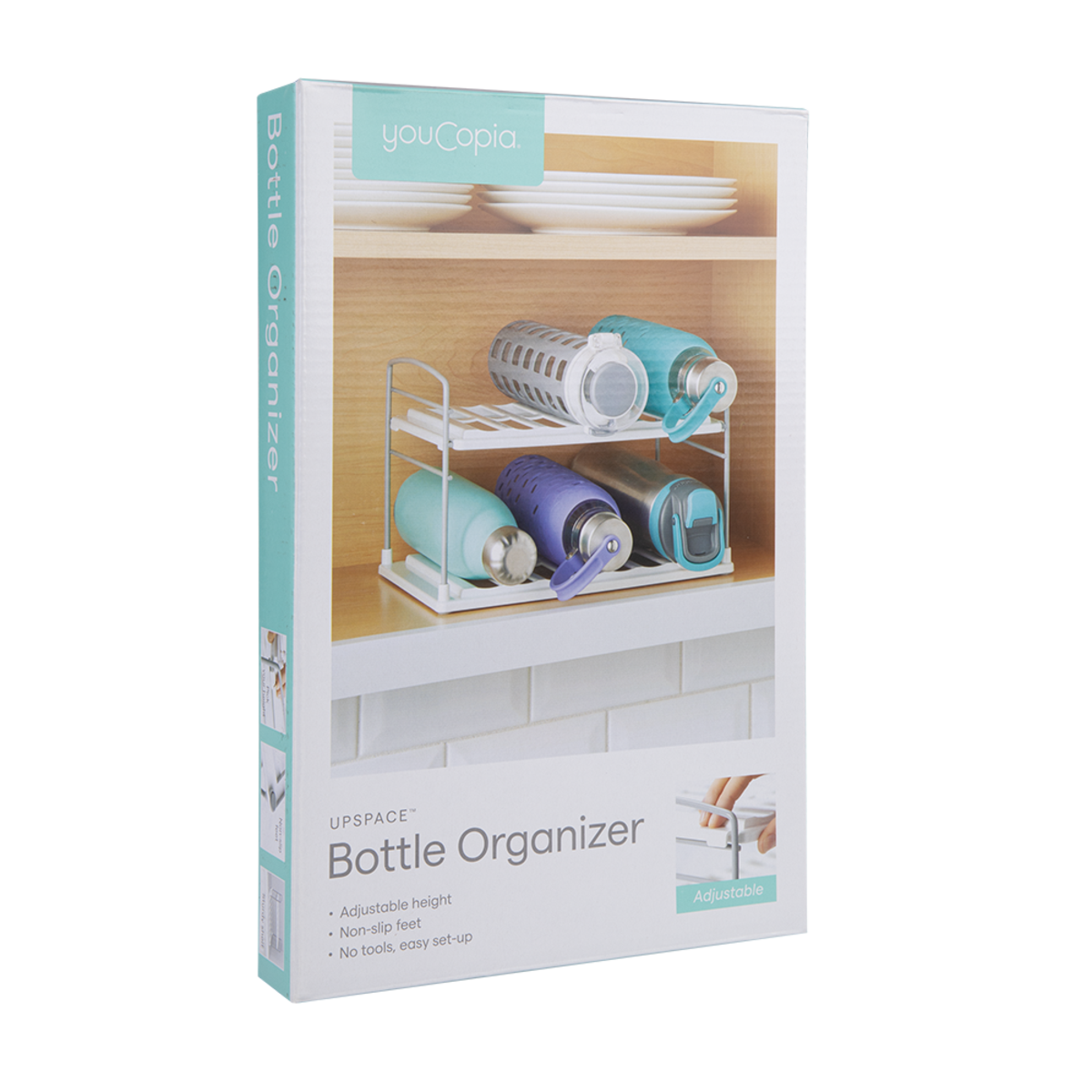 YouCopia UpSpace™ 2 Shelf Adjustable Bottle Organizer