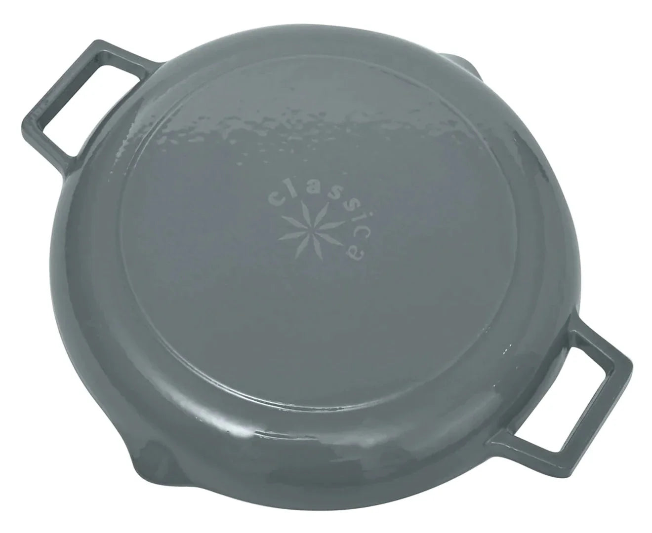 Classica Enamelled Cast iron Grill Pan 31x4cm - Warm Blue