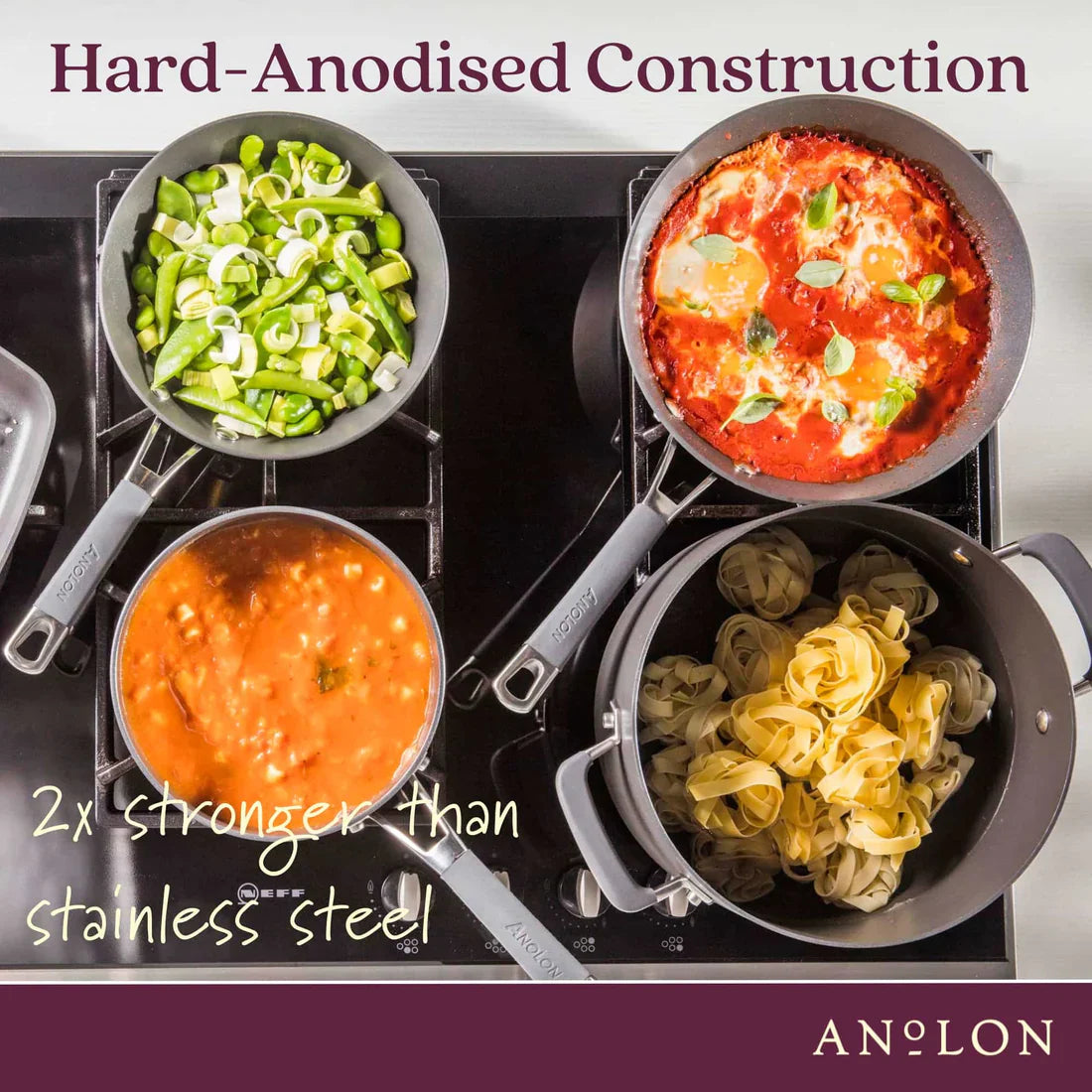 Anolon Endurance Nonstick Cookware - 3 Piece Set