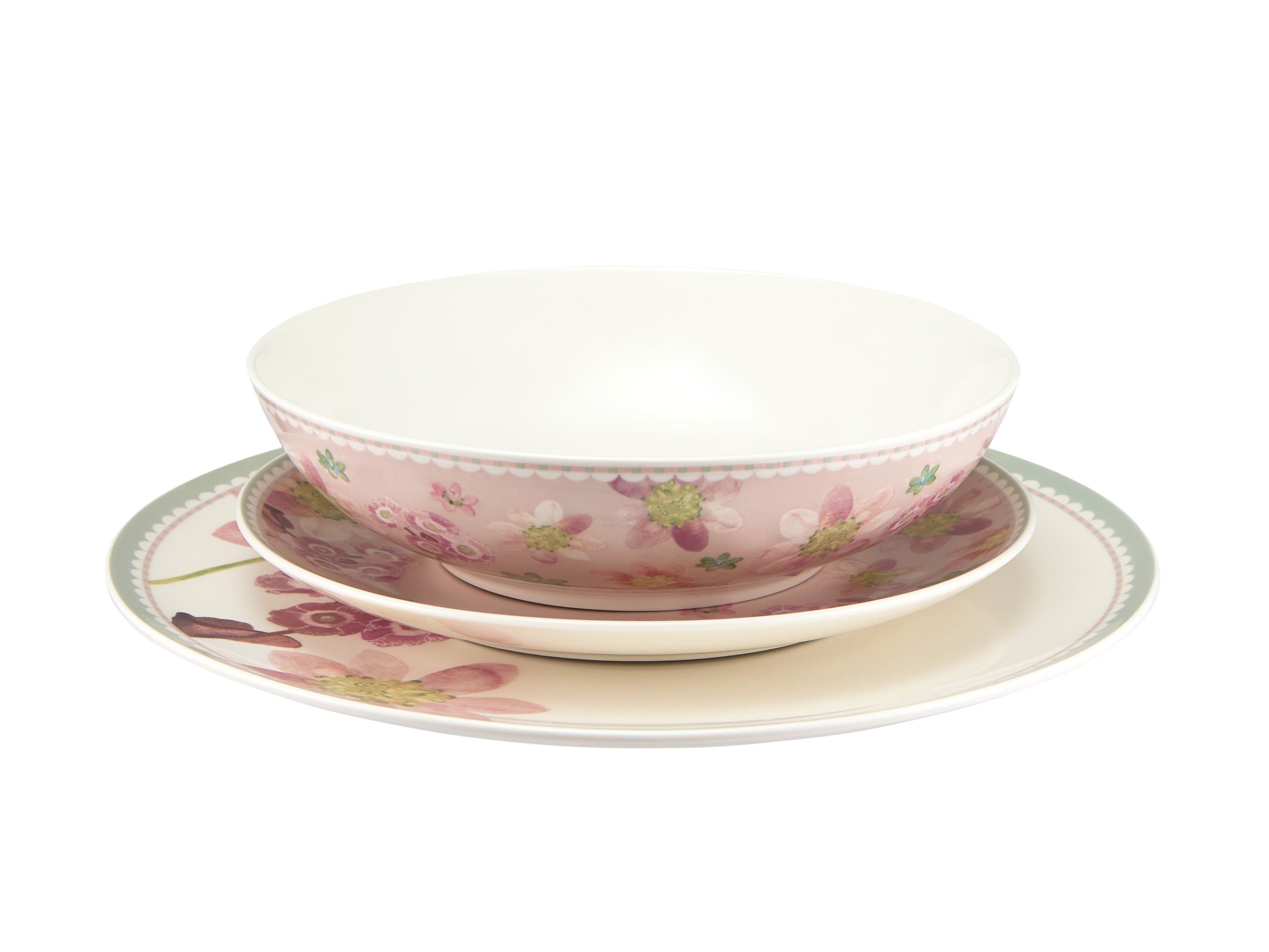 Maxwell & Williams Primula Coupe Dinner Set 12pc - Pink