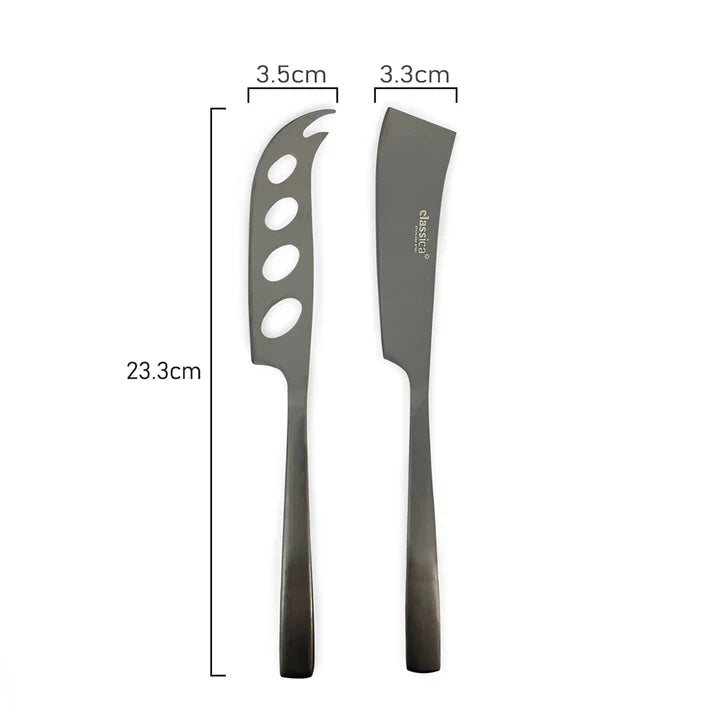 St. Clare Nordic 2pc Cheese Knife Set - Black