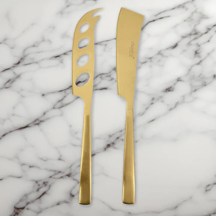 St. Clare Nordic 2pc Cheese Knife Set - Gold