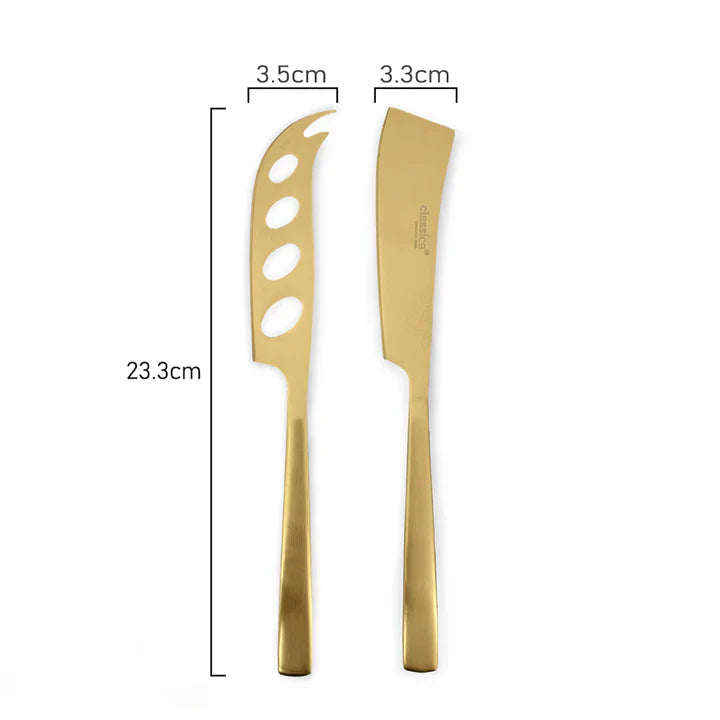 St. Clare Nordic 2pc Cheese Knife Set - Gold