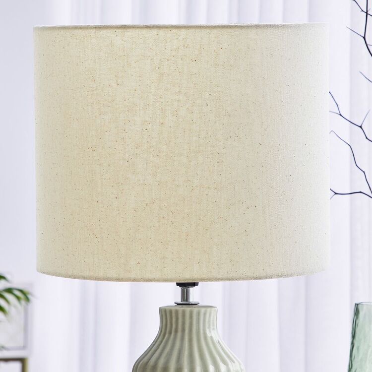 Ellery Table Lamp = Beige/White - 45cm