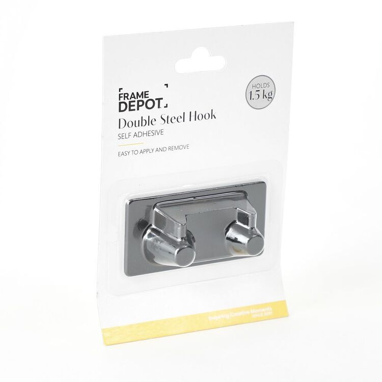 Frame Depot Self-Stick Hook With 2 Hangers