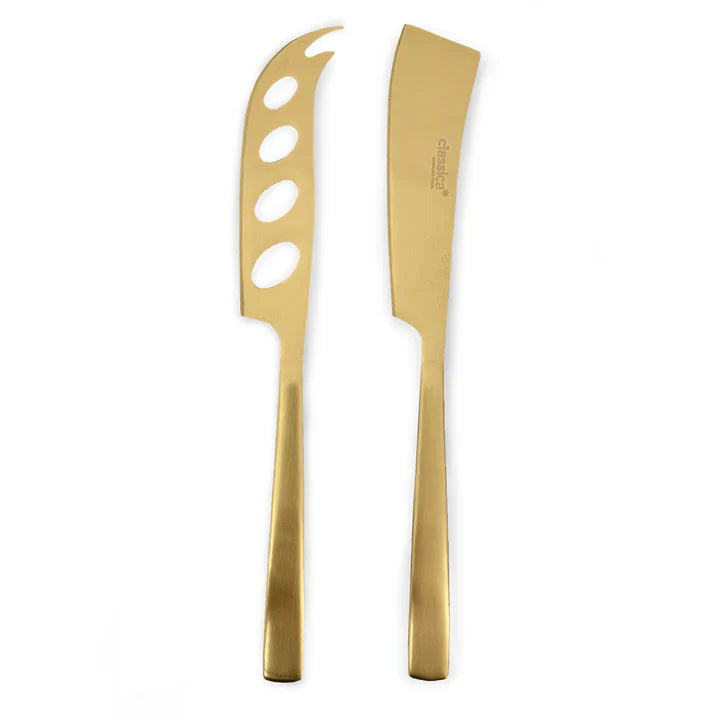 St. Clare Nordic 2pc Cheese Knife Set - Gold