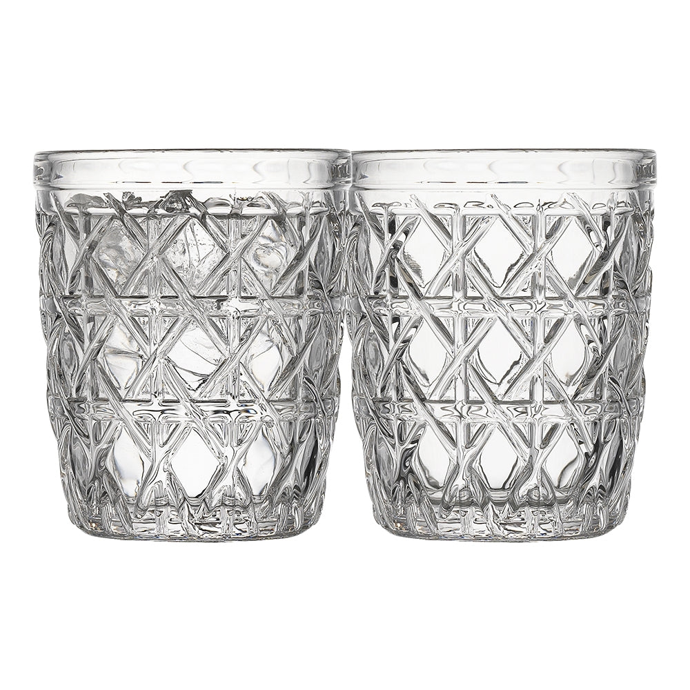 Ecology Rattan Set of 4 Tumbler Glasses - 260ml - Clear