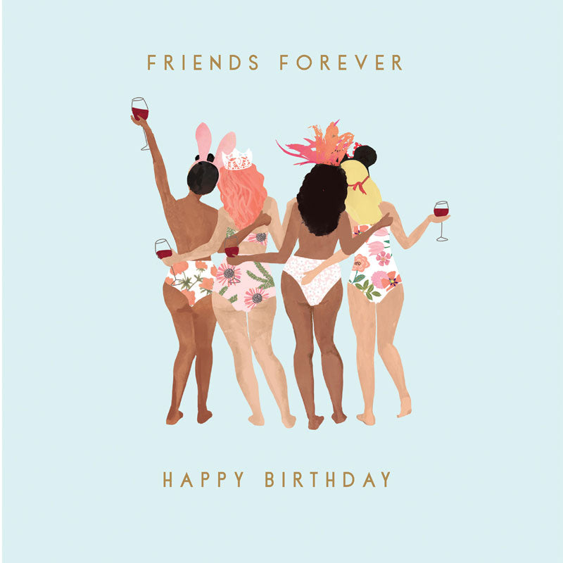 Friends Forever - Happy Birthday - Card 15.5x15.5cm