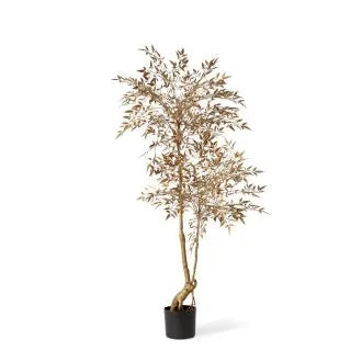 Nandina Tree Artificial Potted Plant Gold 140x80x70cm