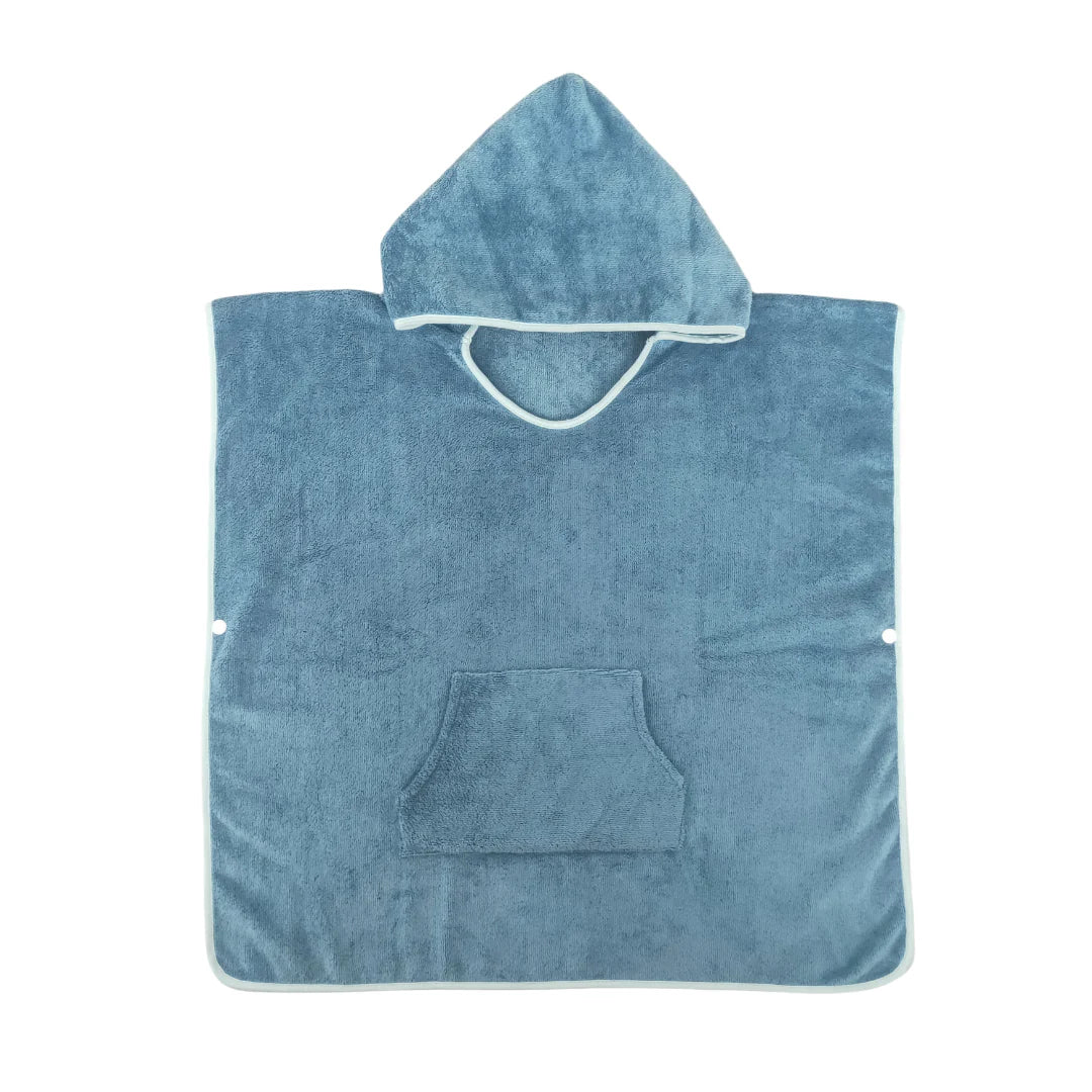 Pure Zone Kids Hooded Towel - Teal - 65x65cm