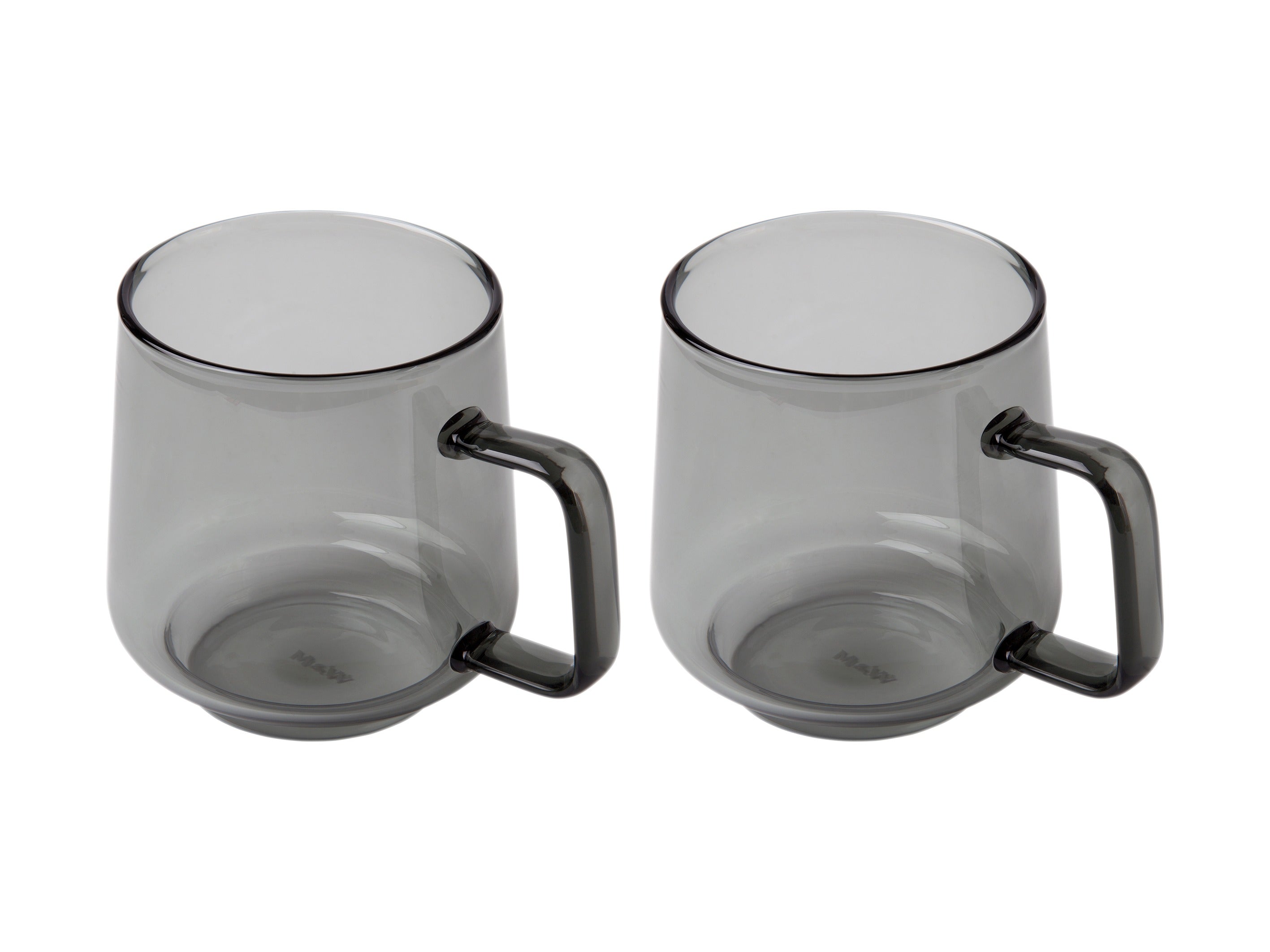 Maxwell & Williams Blend Sala Glass Mugs 400ML Set of 2 Charcoal