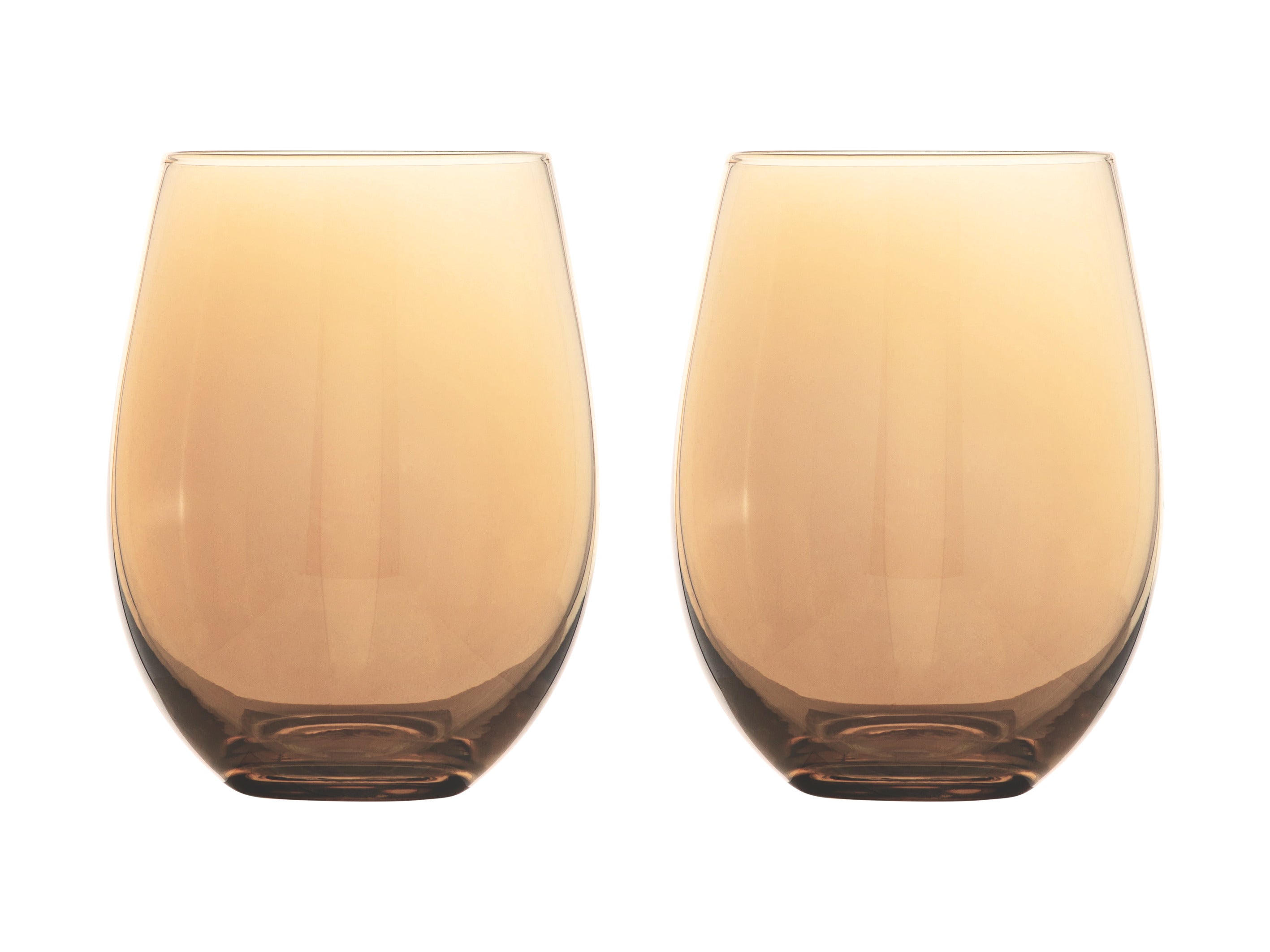 Maxwell & Williams Glamour Stemless Glass Set of 2 - Gold