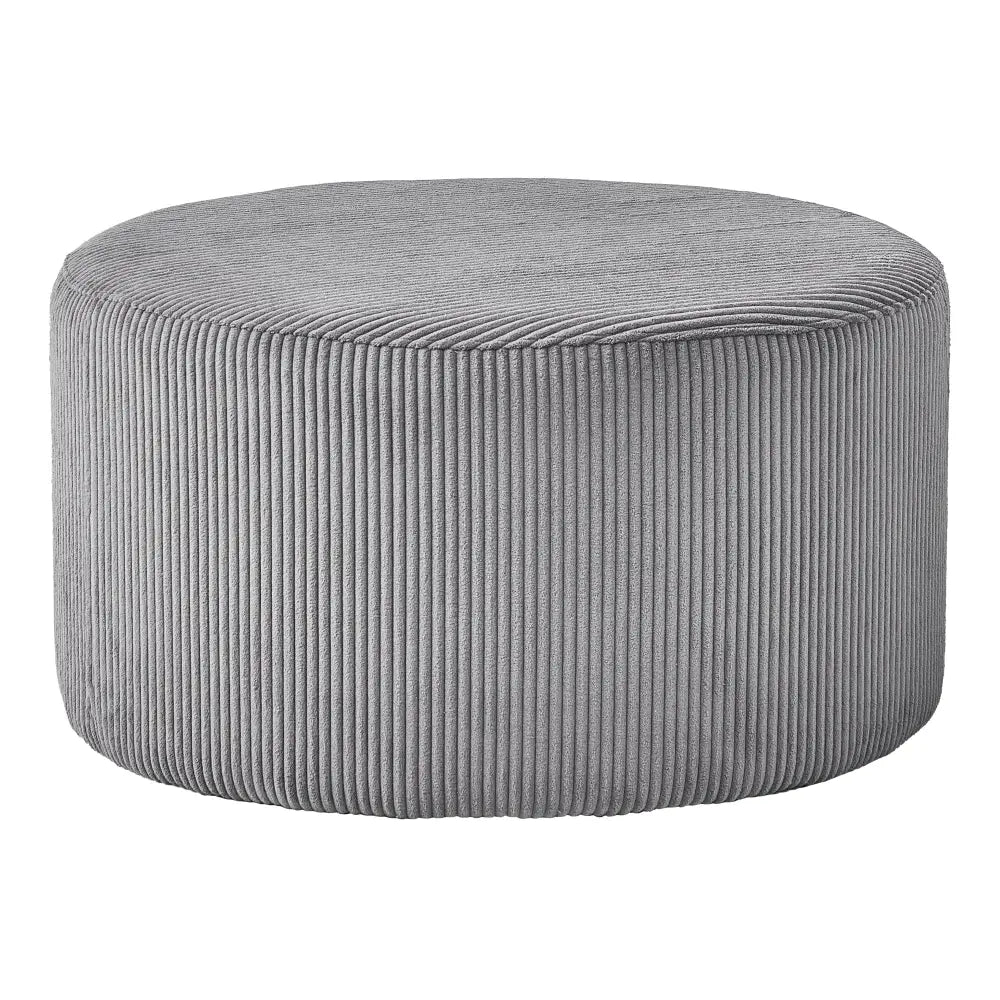 Melba Round Large Ottoman - Dark Grey - 40x75cm