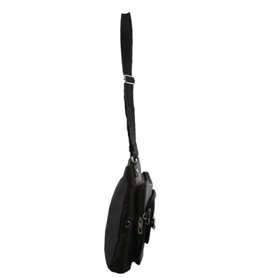 Pierre Cardin Nylon Anti - Theft Cross Body Bag Black - 29x6x35cm