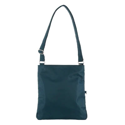 Pierre Cardin Nylon Anti - Theft Cross Body Bag Teal - 29x6x35cm