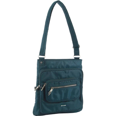 Pierre Cardin Nylon Anti - Theft Cross Body Bag Teal - 29x6x35cm