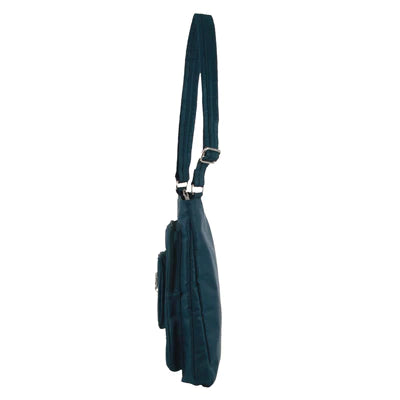 Pierre Cardin Nylon Anti - Theft Cross Body Bag Teal - 29x6x35cm