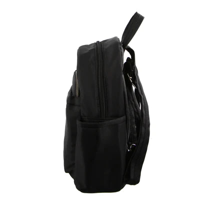 Pierre Cardin Nylon Anti - Theft Backpack - Black