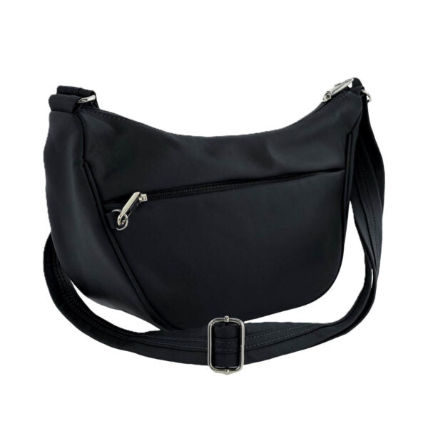 Pierre Cardin Nylon Anti-Theft RFID Cross Body Bag - Black