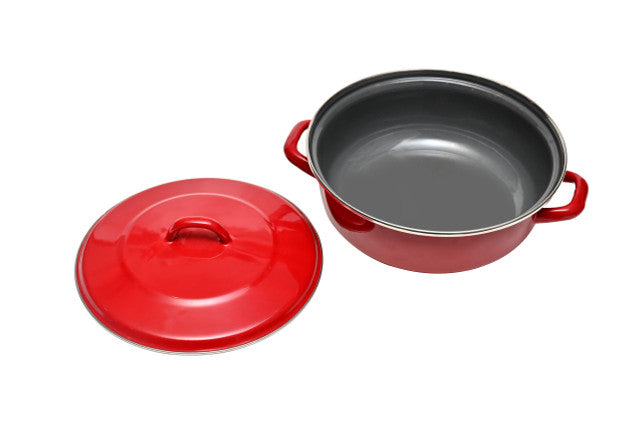 Classica Heavy Gauge Casserole with Lid Red - 22cm