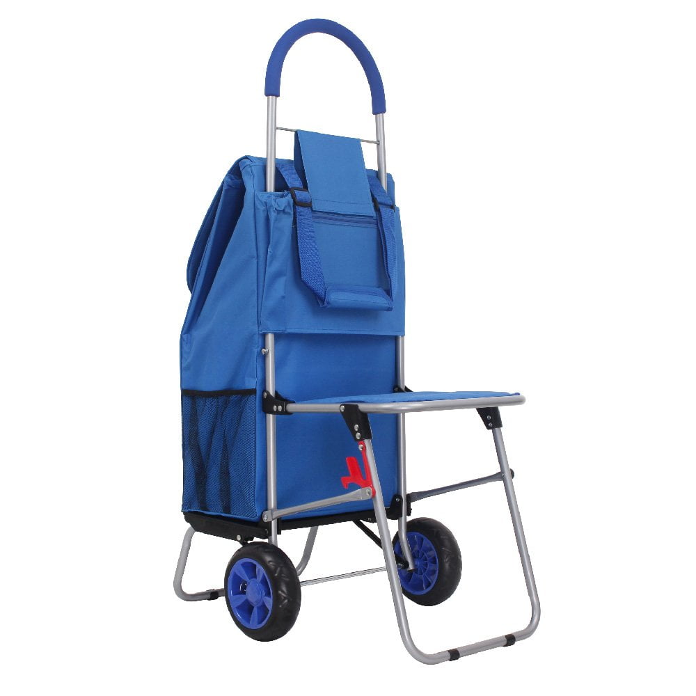 Handy Trolley With Seat - 3-in-1 - Blue