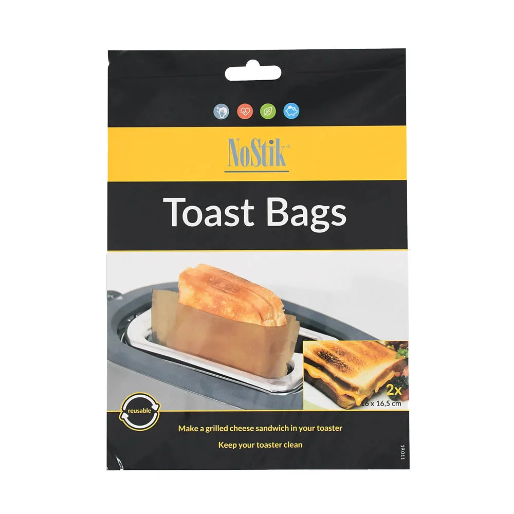 NoStik Toast Bags - Set of 2 - 16x16.5cm