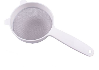 Appetito Stainless Steel Mesh Plastic Strainer - 12.5cm - White