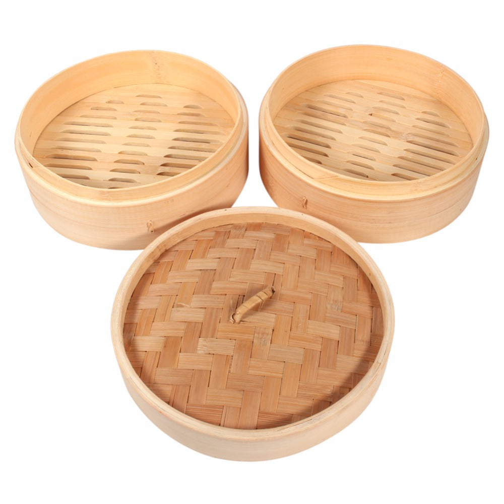 Bamboo 3pc Steamer Basket Set - 20cm