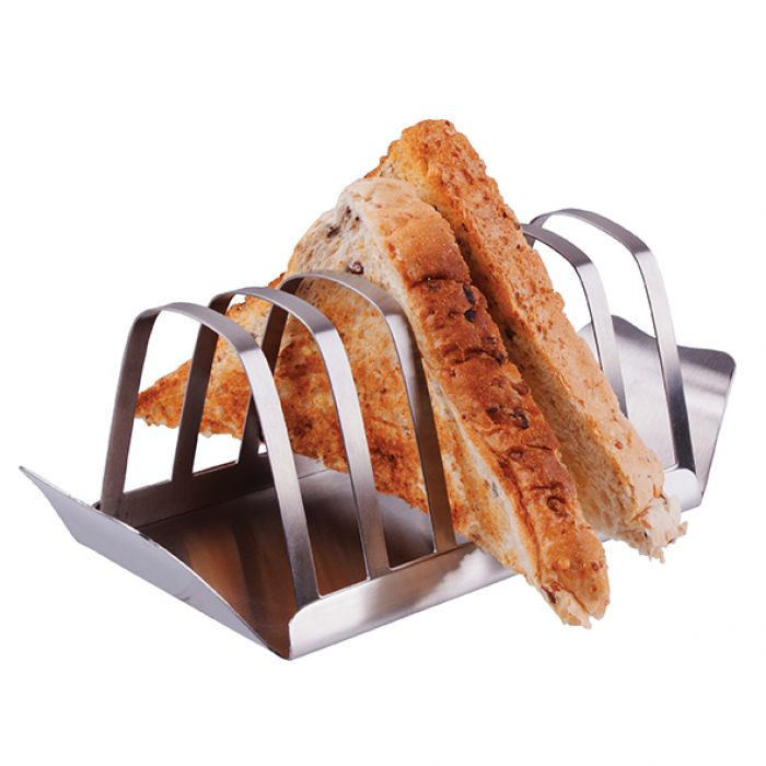 Appetito Toast Rack With Tray Stainless Steel