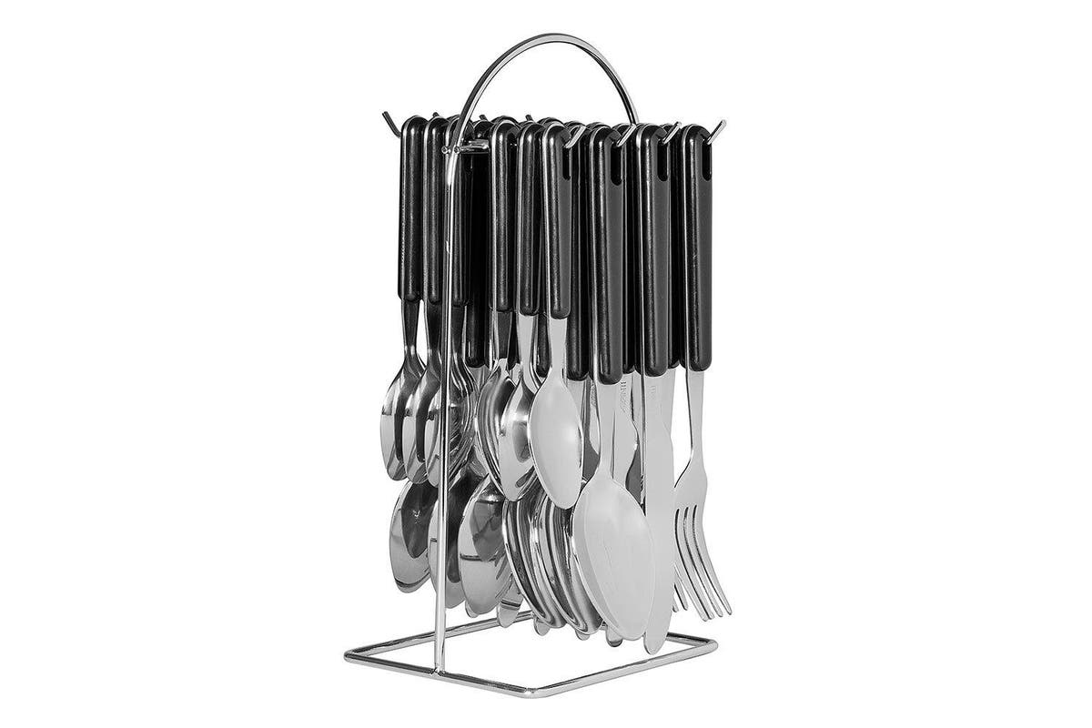 Avanti 24pc Hanging Cutlery Set - Black