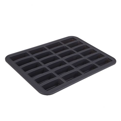 Daily Bake Silicone 24 Cup Mini Bar Pan 32.5x24.5x2.7cm Charcoal