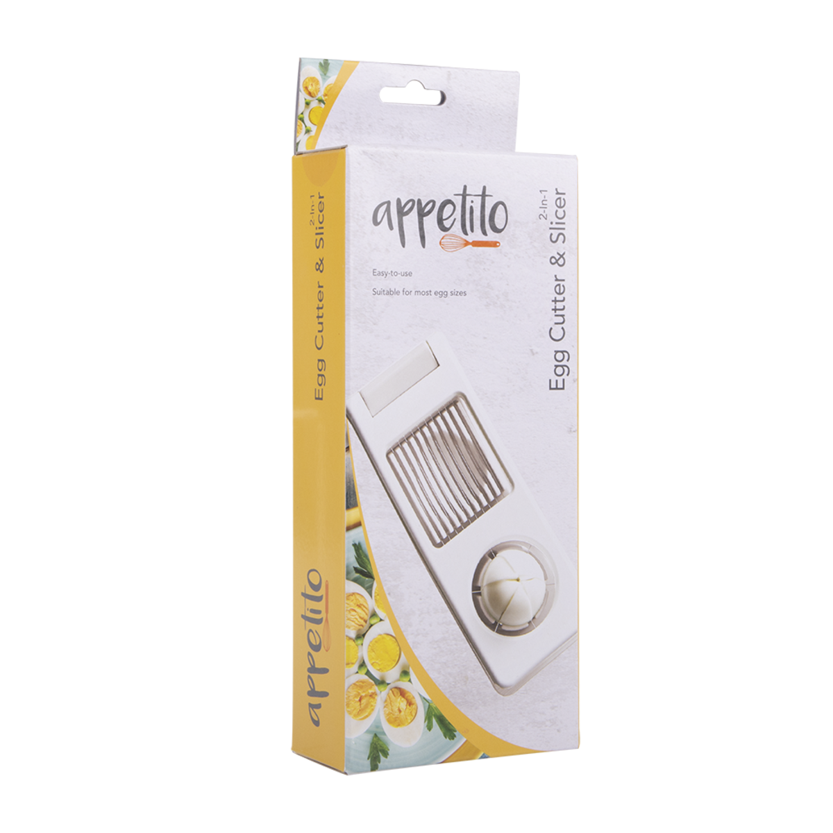 Appetito 2-In-1 Egg Cutter & Slicer - White