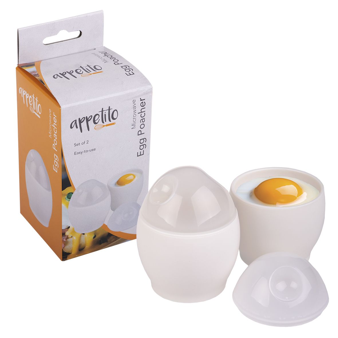 Appetito Microwave Egg Poachers - Set of 2