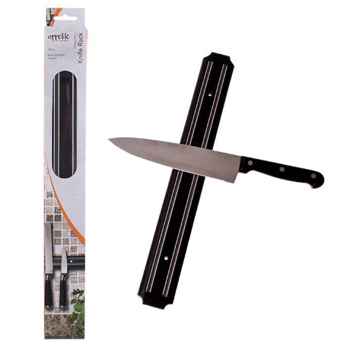 Appetito Magnetic Knife Rack 38cm - Black