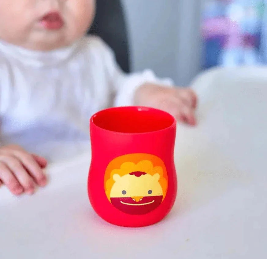 Marcus & Marcus Silicone Baby Training Cup - Marcus The Lion - Red