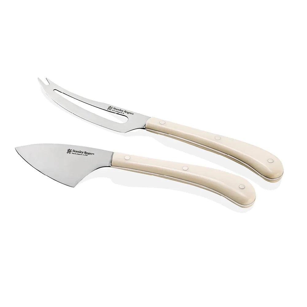 Stanley Rogers Pistol Grip Cream 2pc Cheese Knife Set