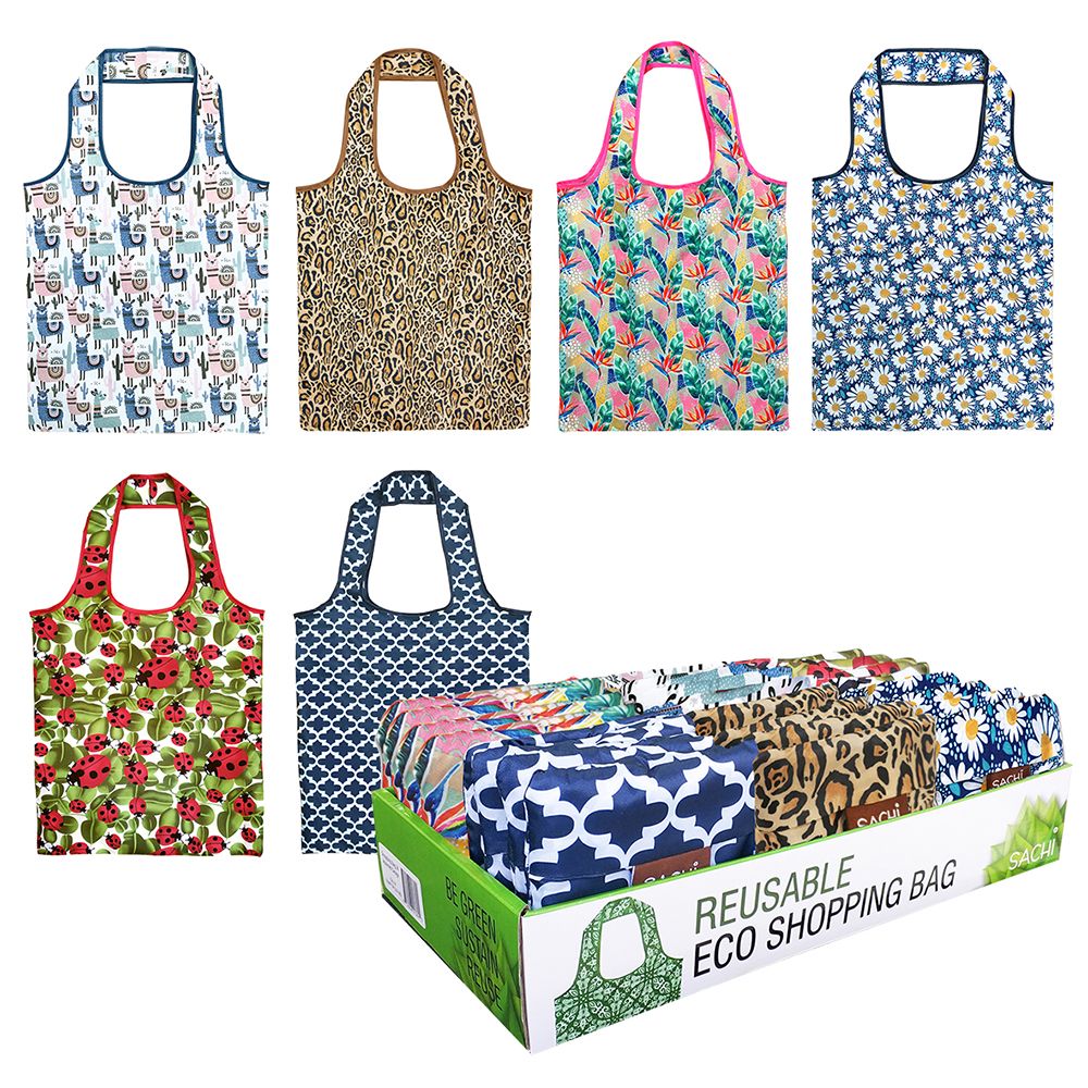 Sachi Eco Reusable Shopping Bag - 6 Assorted Designs