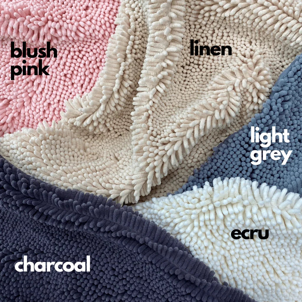 Pure Zone Chenille Noodle Bath Mat - Ecru - 60x90cm