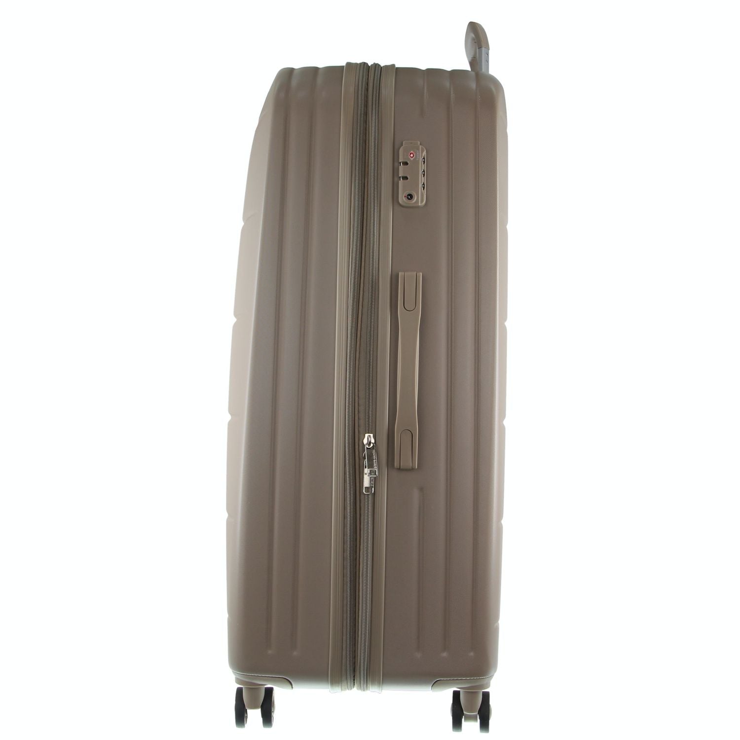 Pierre Cardin Hard Shell 4 Wheel Suitcase - Cabin - Latte - Expandable