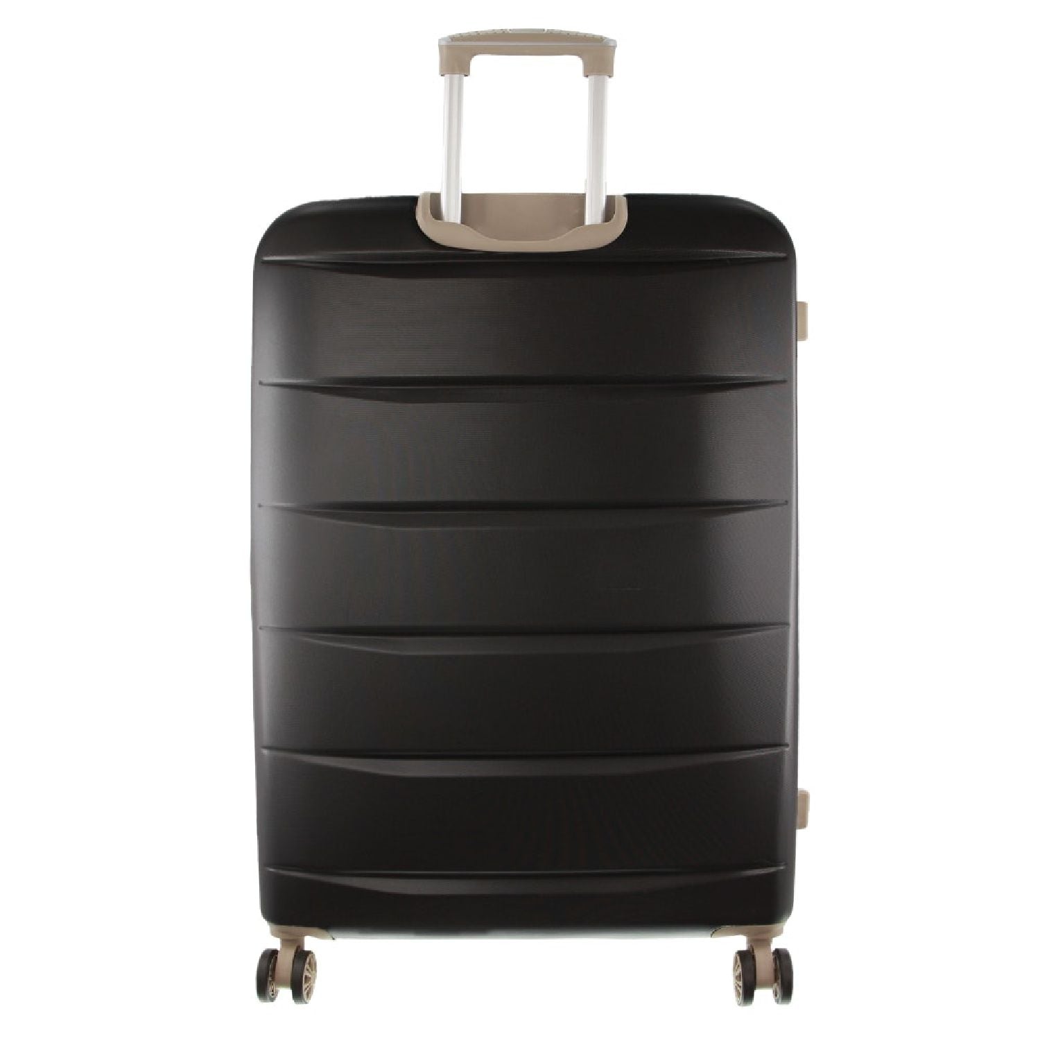 Pierre Cardin Hard Shell 4 Wheel Suitcase - Medium - Black - Expandable