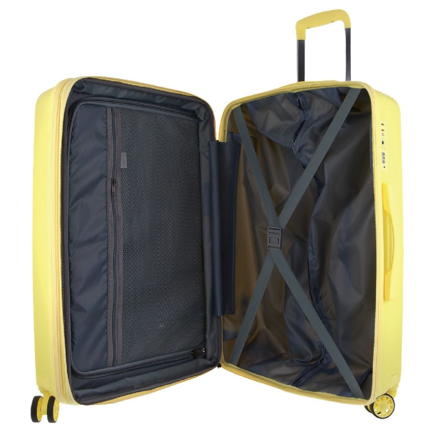 Pierre Cardin Hard Shell 4 Wheel Suitcase - Cabin - Yellow