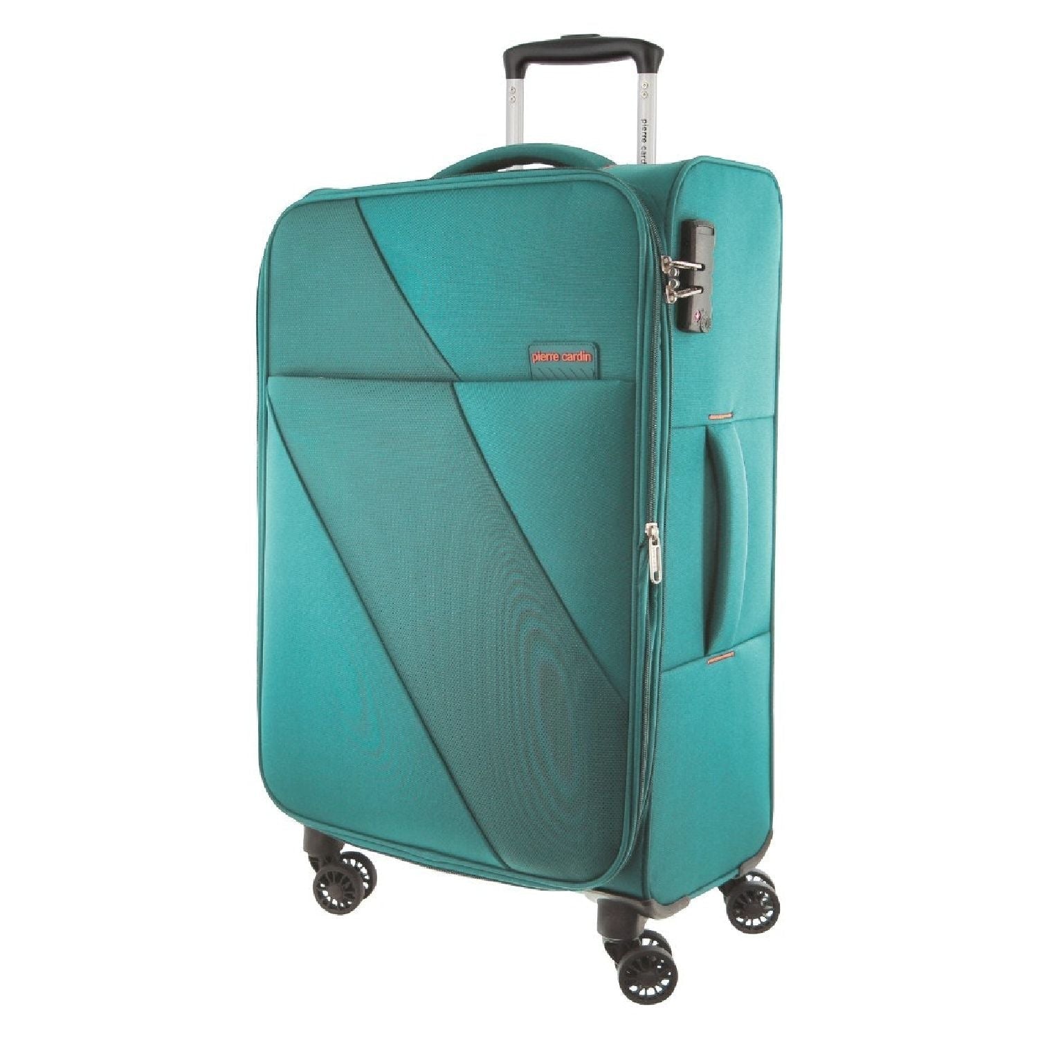 Pierre Cardin Soft Shell 4 Wheel - 3-Piece Luggage Set - Turquoise/Aqua