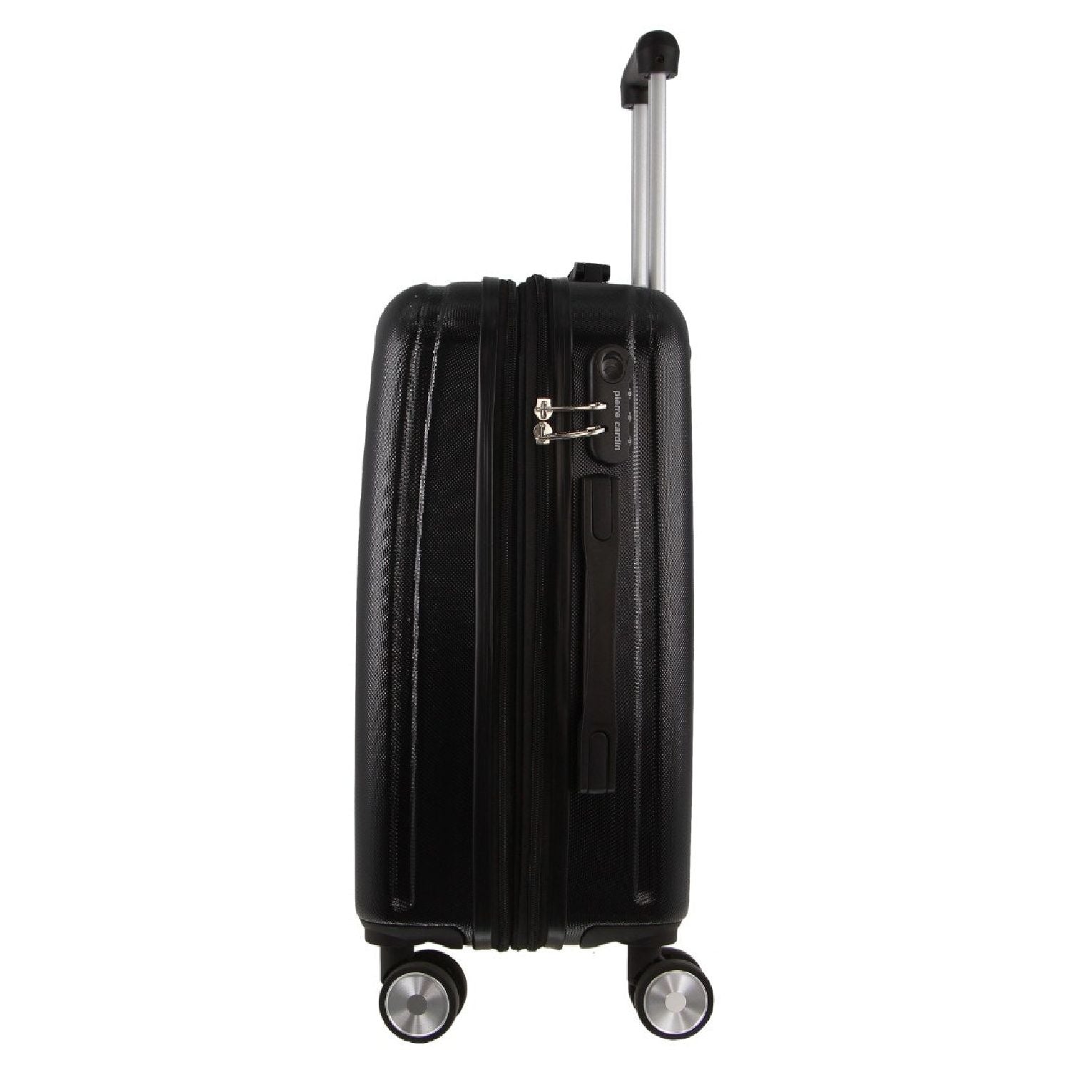 Pierre Cardin Hard Shell 4 Wheel - 3-Piece Luggage Set - Black - Expandable