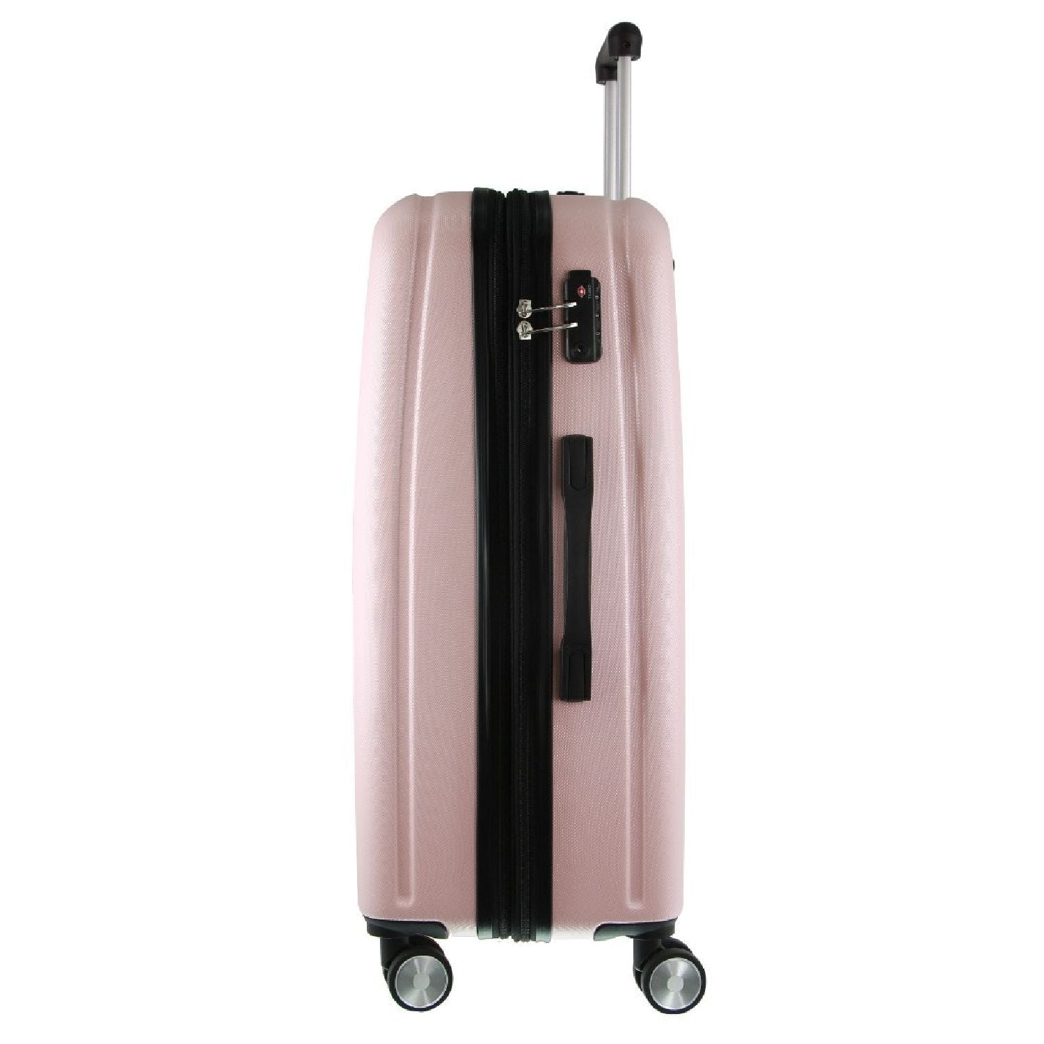 Pierre Cardin Hard Shell 4 Wheel Suitcase - Medium - Rose - Expandable