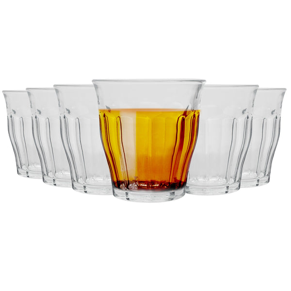 Duralex Picardie Clear Tumblers - Flared - 220ml - Set of 6 (Made in France)